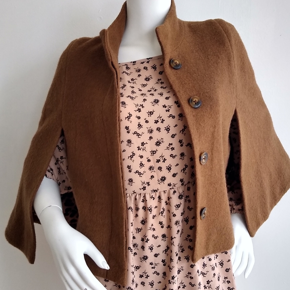 Chico's Brown Wool Cape